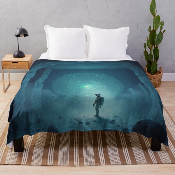 Item preview, Astronaut and the Ancient Portal – Surreal Cosmic Discovery designed and sold by Whimsical Hug.