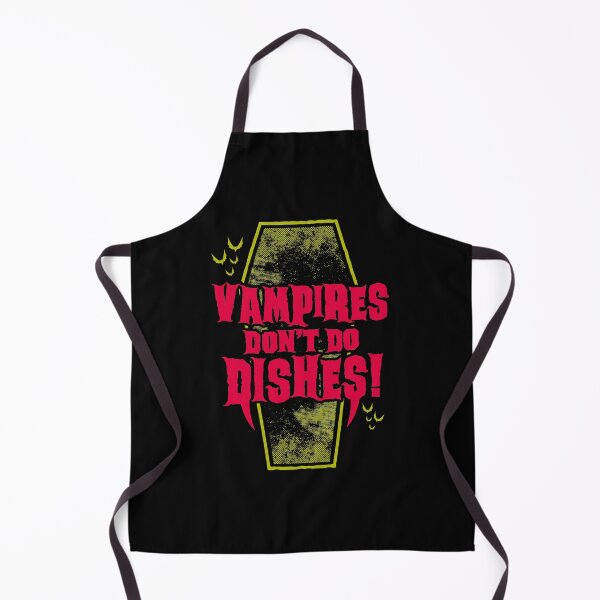 Item preview, Vampires Don't Do Dishes - Funny Vampire Quote - Goth Horror designed and sold by Natilarage.