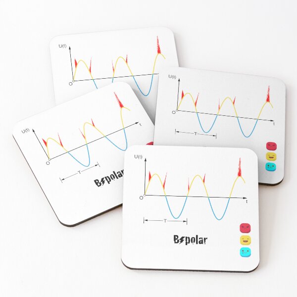 Artikelvorschau, Bipolares Emotionsdiagramm (schwarz) entworfen und verkauft von Bipolar, Etc..
