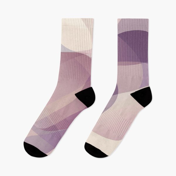 Item preview, Abstract Soft Mauve & Lilac Overlap - Minimalist Gradient Curves  designed and sold by SaadArtCo.