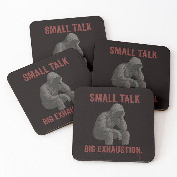 Item preview, SMALL TALK, BIG EXHAUSTION – hooded introvert figure, red dripping  designed and sold by Tadeusz1.