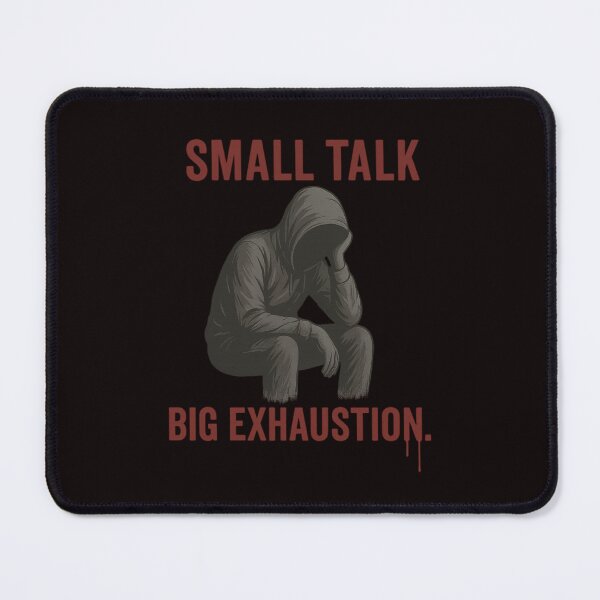 Item preview, SMALL TALK, BIG EXHAUSTION – hooded introvert figure, red dripping designed and sold by Tadeusz1.