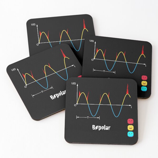 Artikelvorschau, Bipolares Emotionsdiagramm (weiß) entworfen und verkauft von Bipolar, Etc..