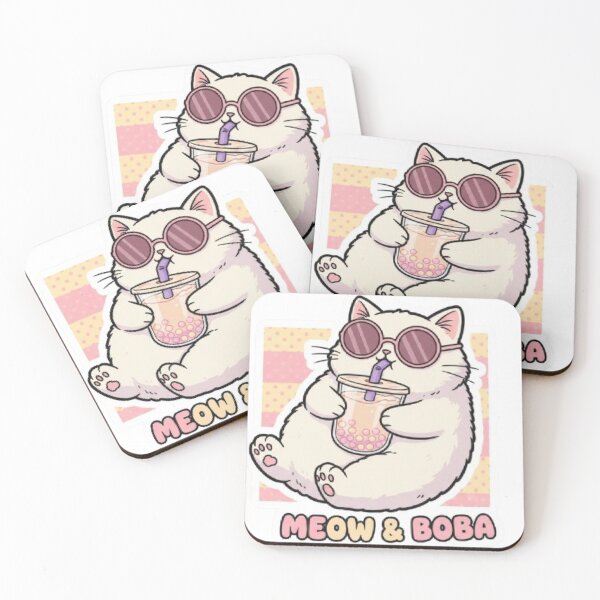 Item preview, Cat with Sunglasses and Bubble Tea   designed and sold by Swaysurgeart.