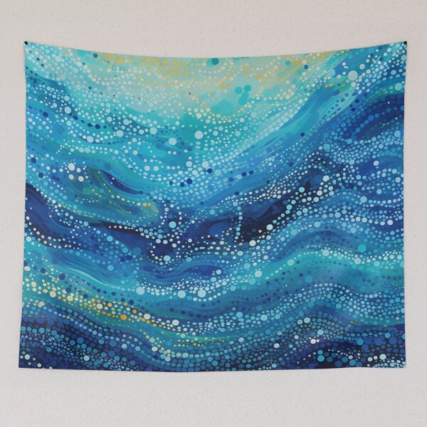 Item preview, Aboriginal Inspired Dot Art - Summer Ocean designed and sold by GrinGalore.