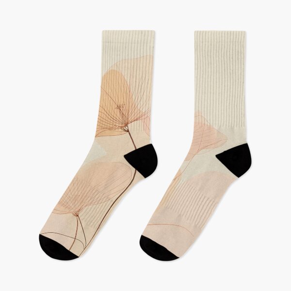 Item preview, Minimalist Line Art Poppies - Subtle Blush & Beige Floral Sketch Design designed and sold by SaadArtCo.
