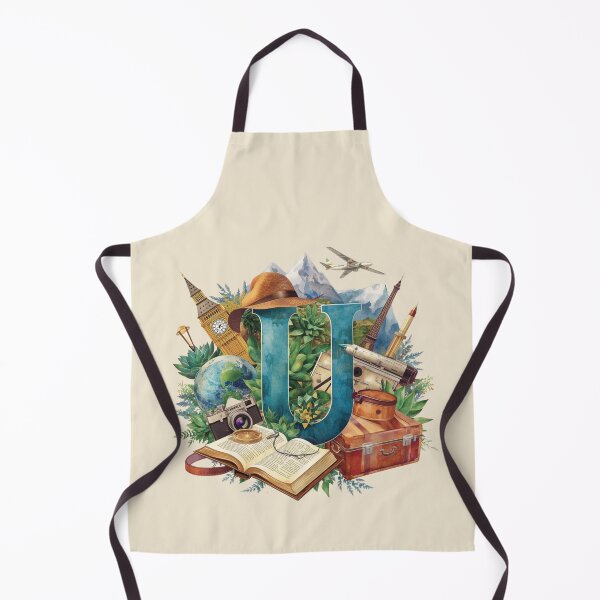 Item preview, Adventure Awaits – Vintage Travel Letter U Monogram | Uplifting Globe & Universal Wanderlust Design designed and sold by AmenAlways.