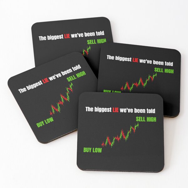 Item preview, Buy Low Sell High- Biggest Lie designed and sold by rebuZZ-Apparels-The Minimalistic Buzz.