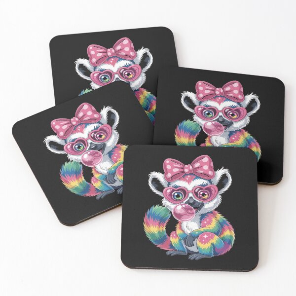 Item preview, Cool Rainbow Lemur with Sunglasses Bubblegum Cute designed and sold by petrichorsworld.