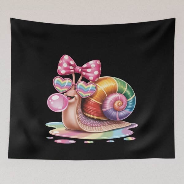 Item preview, Cool Rainbow Snail with Sunglasses Bubblegum Cute Girls designed and sold by petrichorsworld.