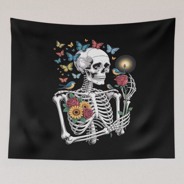 Item preview, Cool Skeleton Plant Nature Flower Halloween designed and sold by petrichorsworld.