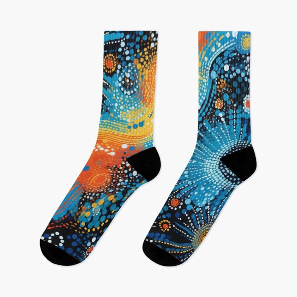 Item preview, Aboriginal Inspired Dot Art - Lava Stream Through Cold Water designed and sold by GrinGalore.