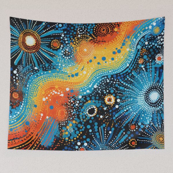 Item preview, Aboriginal Inspired Dot Art - Lava Stream Through Cold Water designed and sold by GrinGalore.