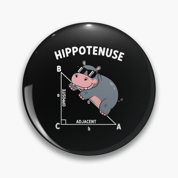Item preview, Hypotenuse Hippo Funny Geometry Math Lover Mathematics Teacher Gift designed and sold by alenaz.