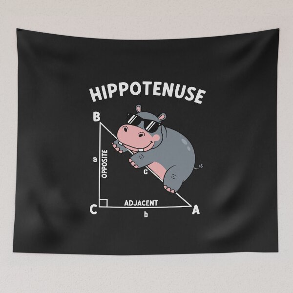 Item preview, Hypotenuse Hippo Funny Geometry Math Lover Mathematics Teacher Gift designed and sold by alenaz.
