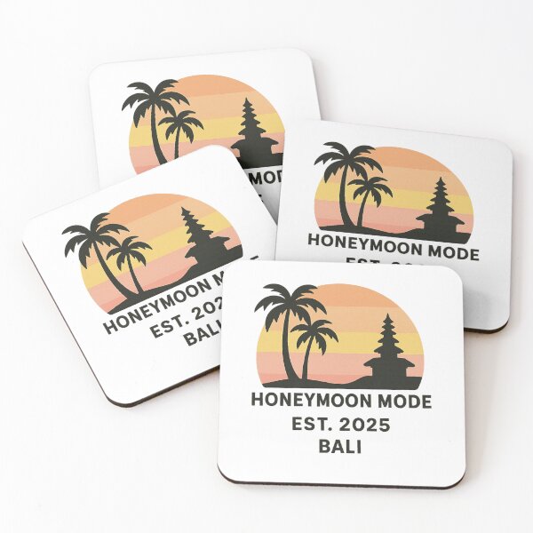 Item preview, Just Married – Honeymoon Mode ON Bali EST. 2025 | Tropical Couple Design for Stickers, Tees & Keepsakes designed and sold by Memorph.