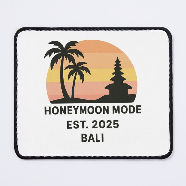 Item preview, Just Married – Honeymoon Mode ON Bali EST. 2025 | Tropical Couple Design for Stickers, Tees & Keepsakes designed and sold by Memorph.