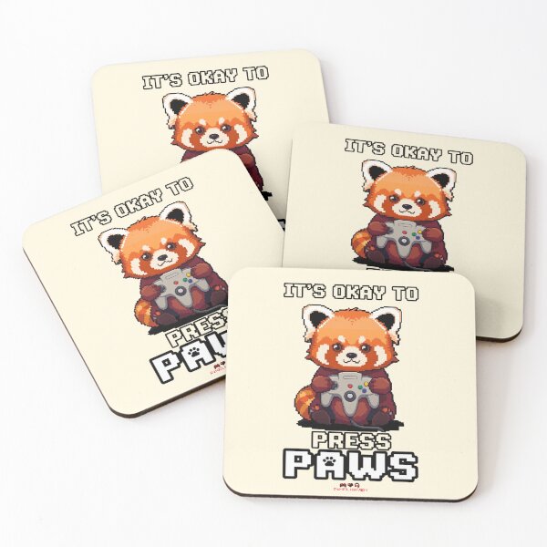 Item preview, Retro Gamer Red Panda Pixel Art Affirmation by PiXELHAVEN designed and sold by WHITE FLAME PRINTS.