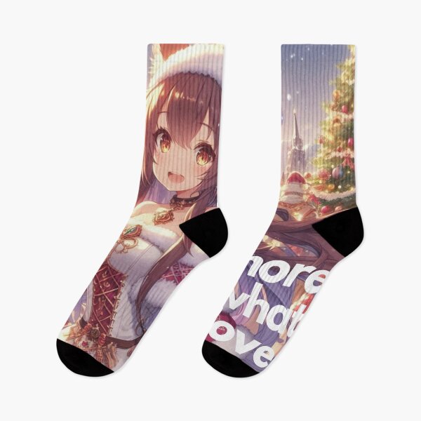 Item preview, Christmas Anime Cute Girlfriend romantic getaway holiday with cat ears and tail Christmas Theme (silvergoldvisionary)   designed and sold by SGVisionary.