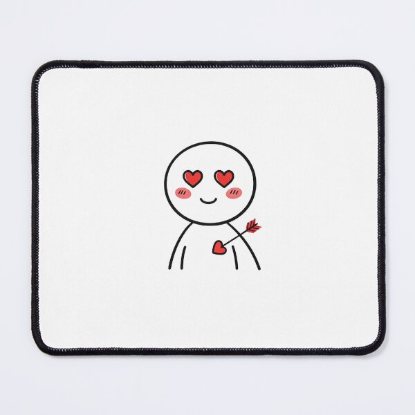 Item preview, Cute Stick Figure Hit by Cupid’s Arrow – Minimalist Love Illustration with Heart Eyes designed and sold by PixelVibe782.