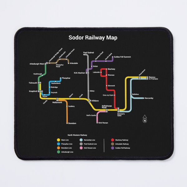 Item preview, Sodor Railway Map designed and sold by UKAmobile.