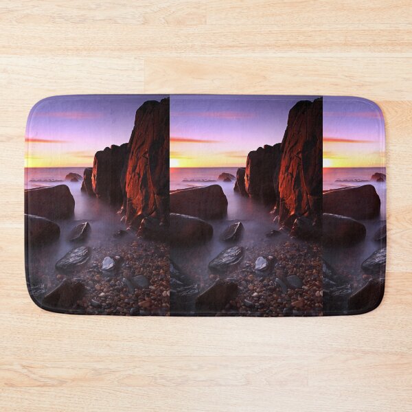 Item preview, Long Exposure Sunset in Tasmania from inside A Blowhole designed and sold by Huskyyy Designs.