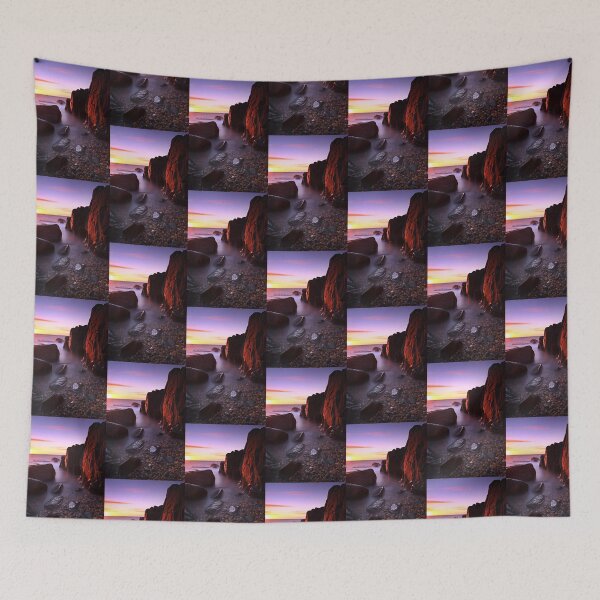 Item preview, Long Exposure Sunset in Tasmania from inside A Blowhole designed and sold by Huskyyy Designs.