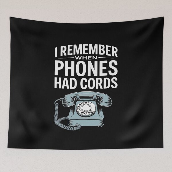 Item preview, Corded Phone Nostalgia Typography designed and sold by Idarmotar.