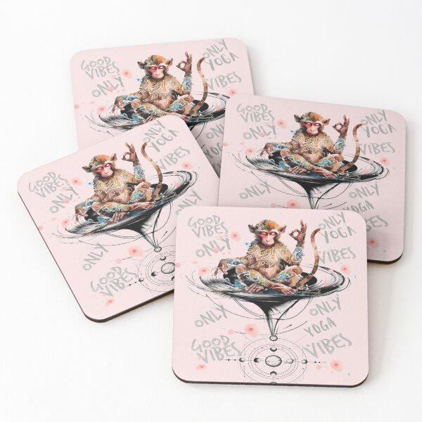 Item preview, Yoga Vibes.Funny Yoga Monkey designed and sold by Rosa1977.