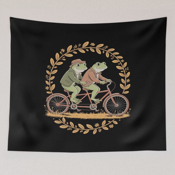 Artikelvorschau, Cottagecore Nostalgic Charming Two Anthropomorphic Frogs Rid entworfen und verkauft von Idarmotar.