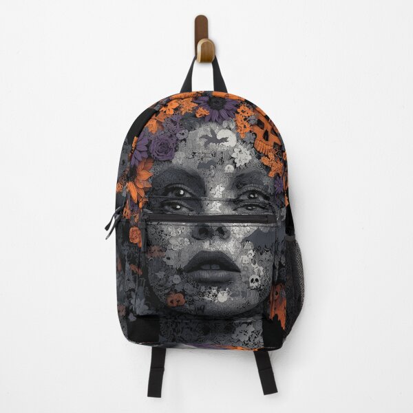 Item preview, Black and Orange Skull Woman designed and sold by Tem‑Tip of pen.