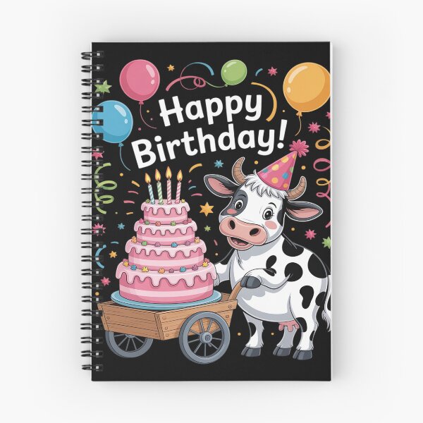 Item preview, Cow Carrying Birthday Cake Colorful designed and sold by Idarmotar.
