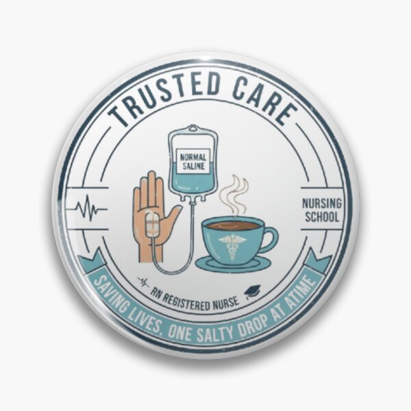 Artikelvorschau, Normale Kochsalzlösung & Kaffee RN Wappen | Lustiges Geschenk zur Krankenschwesterschule entworfen und verkauft von Taha Art Designs.