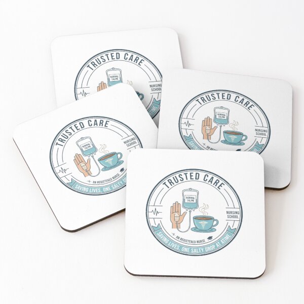 Aperçu de l'œuvre Blason d'infirmière autorisée avec solution saline et café | Cadeau d'école d'infirmière autorisée amusant créée et vendue par Taha Art Designs.