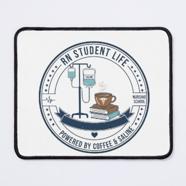 Item preview, Powered by Coffee & Saline RN Student Life Seal | Nursing School Gift designed and sold by Taha Art Designs.