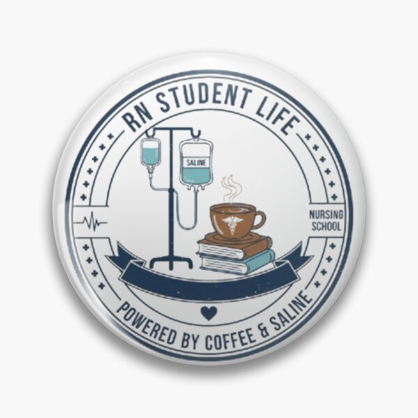 Item preview, Powered by Coffee & Saline RN Student Life Seal | Nursing School Gift designed and sold by Taha Art Designs.