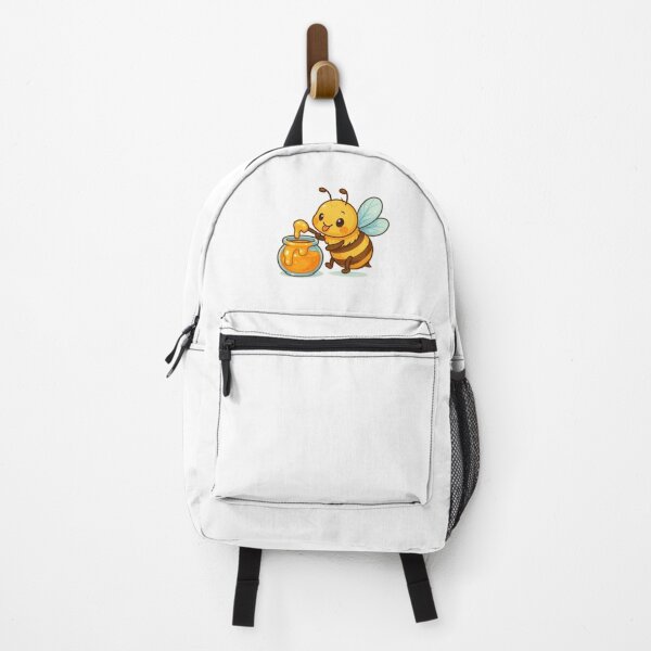 Item preview, moon bee cute illustration eating honey designed and sold by SassyArtistry.