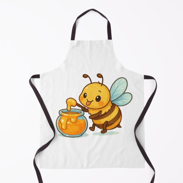 Item preview, moon bee cute illustration eating honey designed and sold by SassyArtistry.