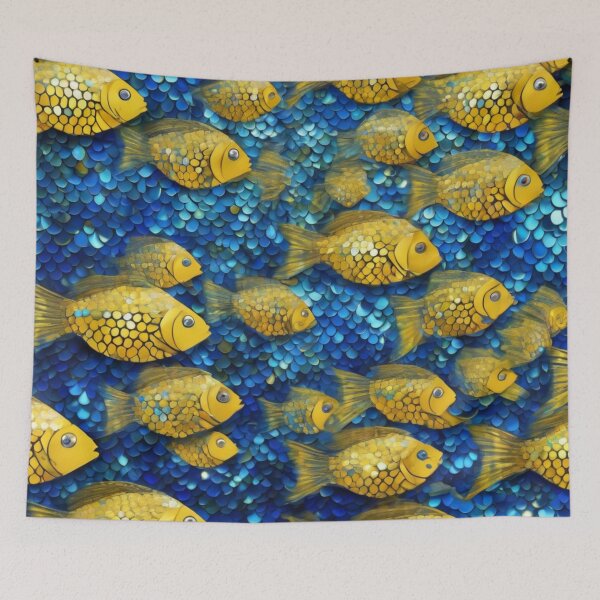 Item preview, Lemonade Fish in Bottle-blue Sea | AI Rendition 3 designed and sold by NickWhittleArt.