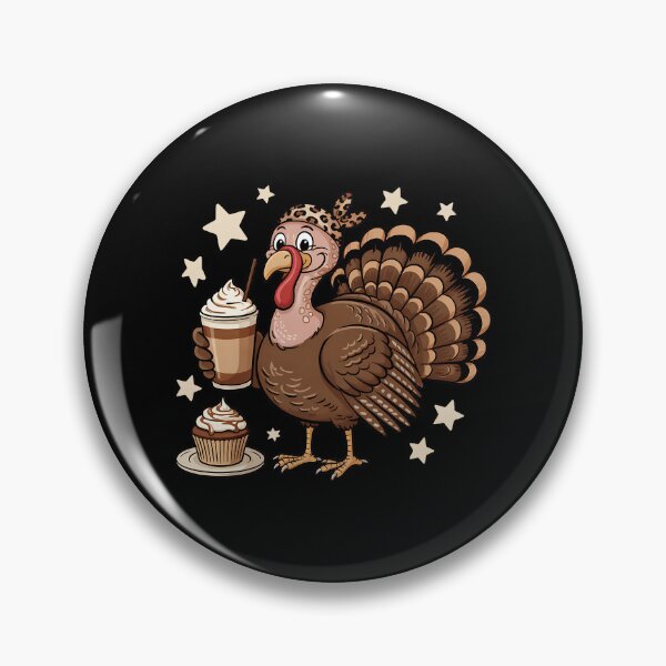 Artikelvorschau, Funny Turkey Drinking Coffee Fall Thanksgiving Costume entworfen und verkauft von BakeryDozen.