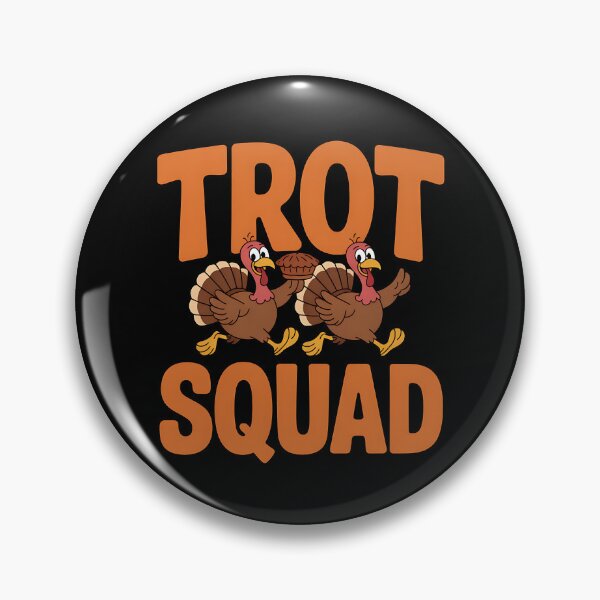 Artikelvorschau, Funny Turkey Trot Squad Thanksgiving Turkeys Running for Pie entworfen und verkauft von BakeryDozen.