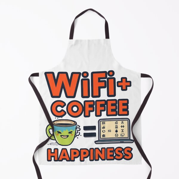Item preview, WiFi + Coffee = Happiness | Funny Digital Nomad Quote designed and sold by WearTheArtx.