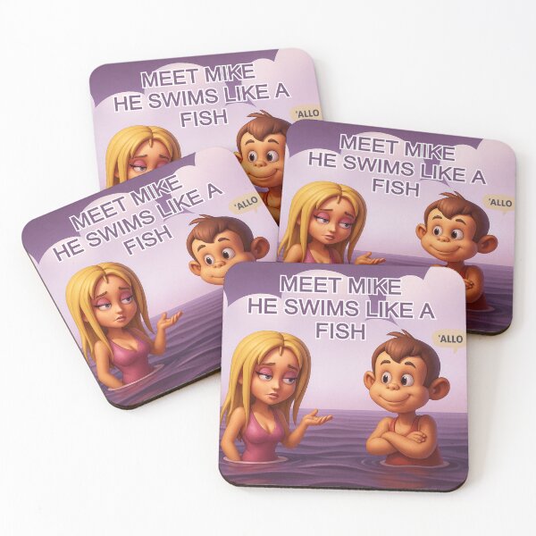 Item preview, Meet Mike, he swims like a fish designed and sold by halibutgoatramb.