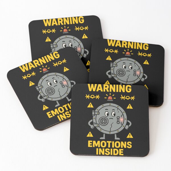 Item preview, Warning Emotions Inside Funny Vault Design designed and sold by TeeTimeTreasure.