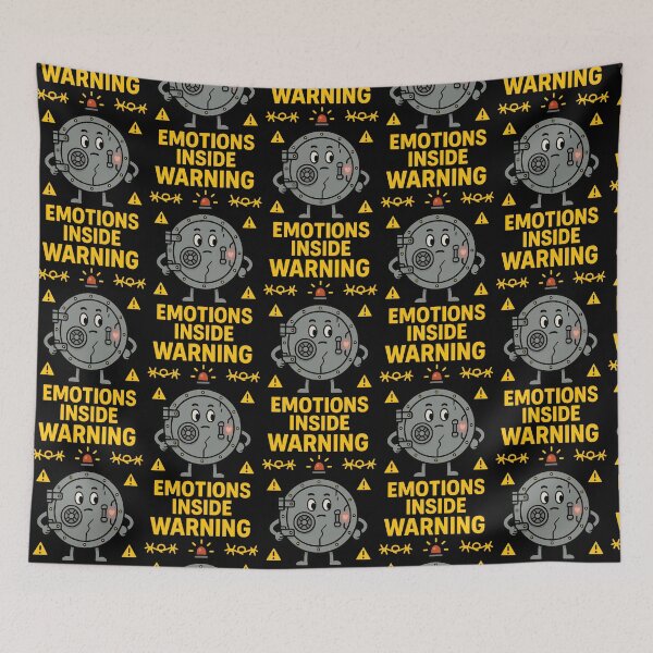 Item preview, Warning Emotions Inside Funny Vault Design designed and sold by TeeTimeTreasure.
