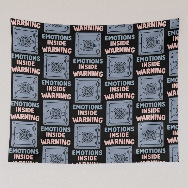 Item preview, Warning Emotions Inside Funny Safe Design designed and sold by TeeTimeTreasure.