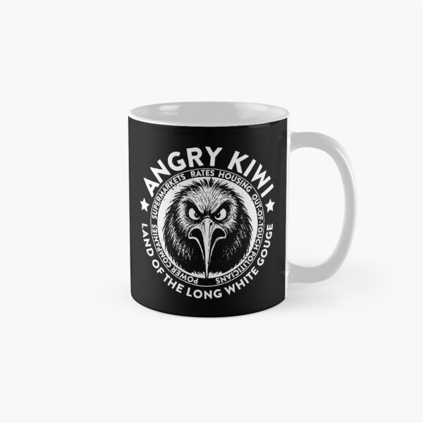 Item preview, KIWI ENOJADO DE NUEVA ZELANDA, LARGO GOUGE BLANCO designed and sold by Madjack Tees Kiwi SuperStore.