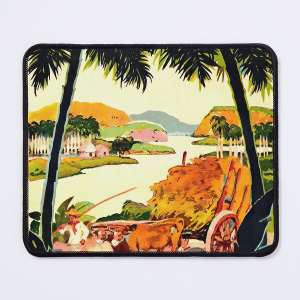 Item preview, Vintage Cuban Travel Poster | Visit Cuba All Year Round | Art Deco Tourism Print | Tropical & Idyllic Landscape Wall Art designed and sold by artofuniverse.