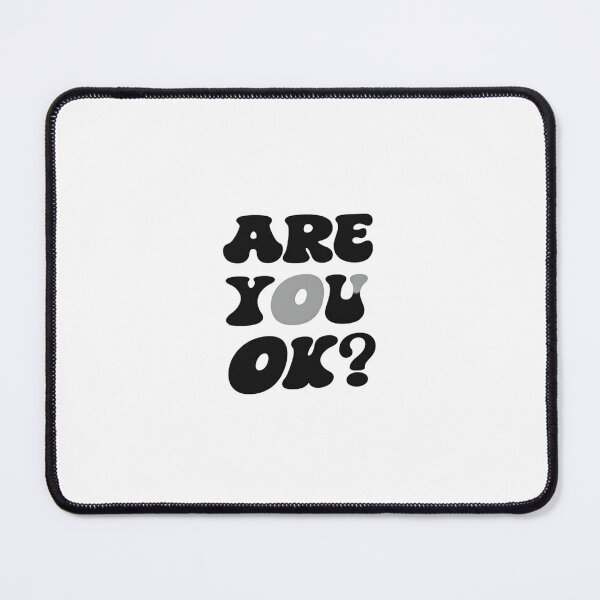 Item preview, Are You OK? Typographic Poster – Bold Retro Bubble Font Illustration designed and sold by PixelVibe782.