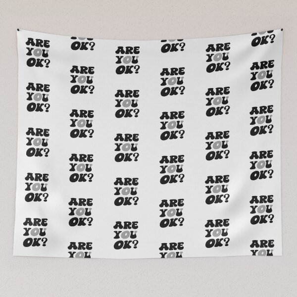 Item preview, Are You OK? Typographic Poster – Bold Retro Bubble Font Illustration designed and sold by PixelVibe782.